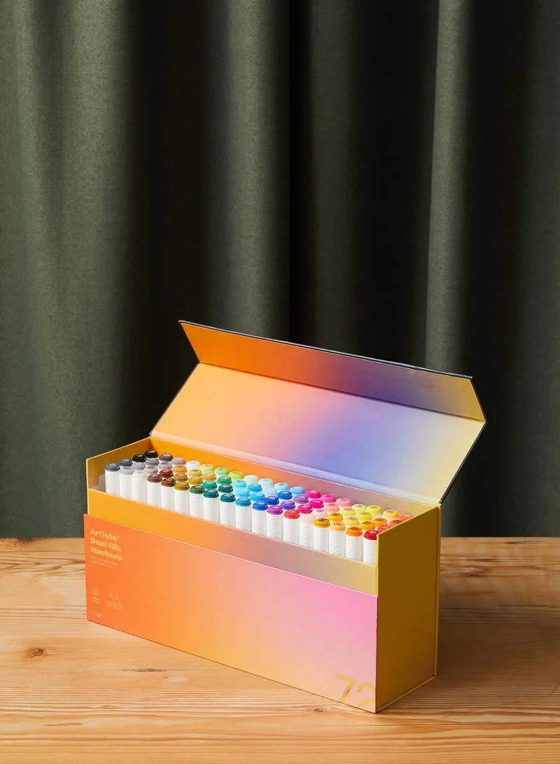 Typo Set Of 72 Artists Dual Nib Marker Pens