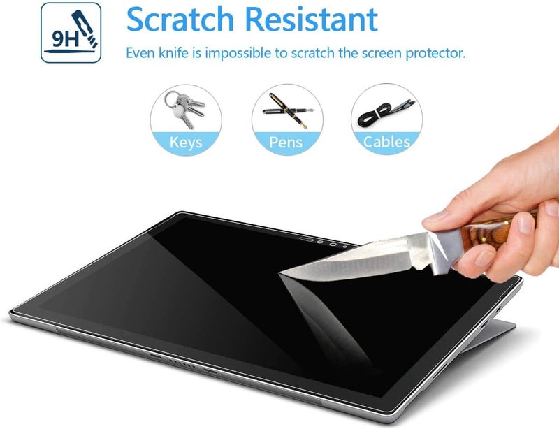 ميجو [عبوة من 2] واقي شاشة لجهاز Surface Pro 7 Plus الجديد / Surface Pro 7، فائق الوضوح / استجابة عالية / زجاج مقوى، متوافق مع Microsoft Surface Pro 7 12.3 بوصة (إصدار 2019) - Image 2