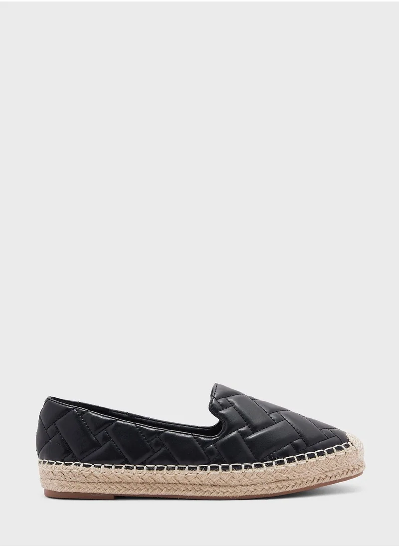 جينجر Woven Effect Quilted  Espadrille