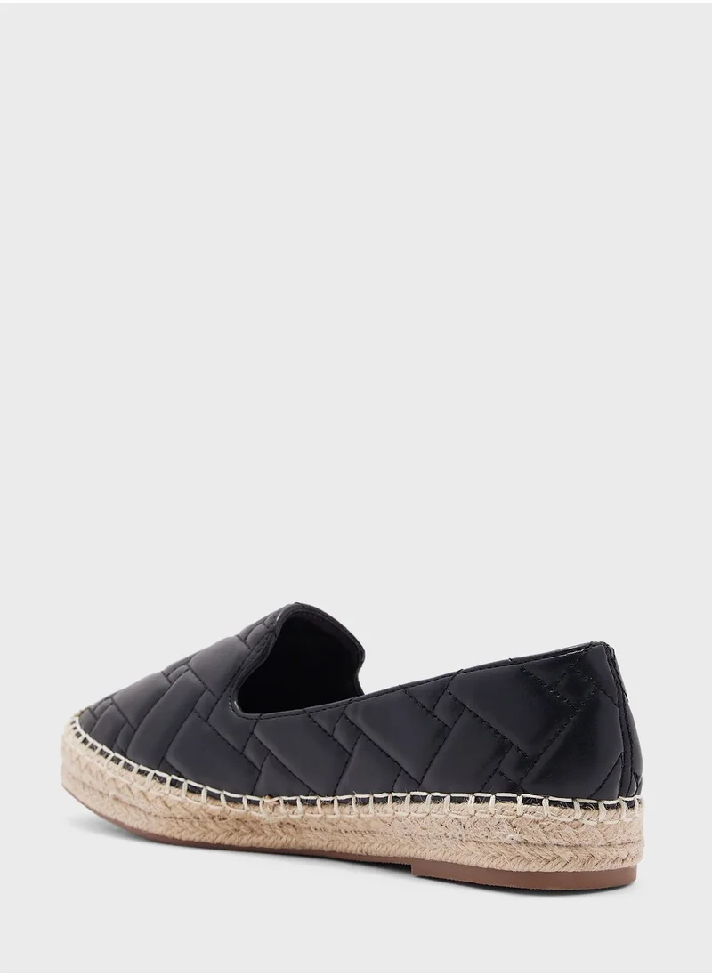 جينجر Woven Effect Quilted  Espadrille