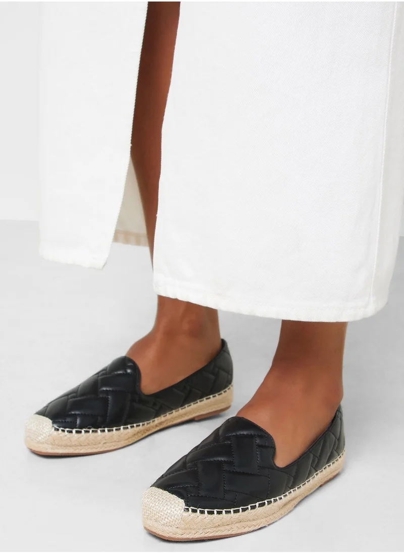 جينجر Woven Effect Quilted  Espadrille