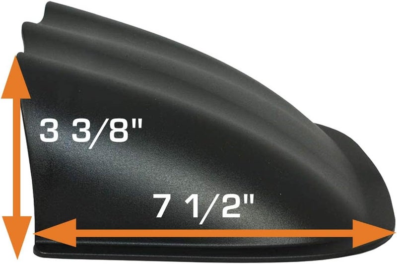 GLOWSHIFT Universal Black Triple Gauge Console Dashboard Pod with Dome Lip - Fits Any Make/Model - ABS Plastic - Mounts (3) 2-1/16" (52mm) Gauges to Vehicle's Dash - Image 4