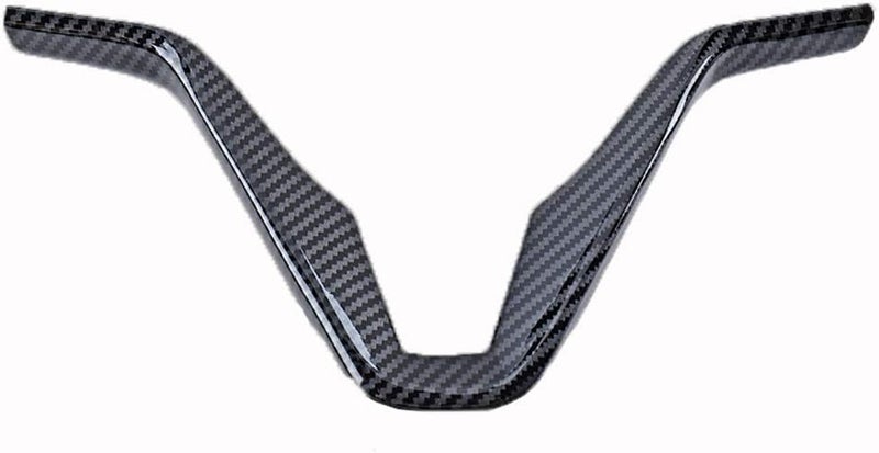 BONV 1 Piece ABS Car Steering Wheel Sequins Cover Interior Decoration Trim Sticker for Hyundai Tucson 3th 2015 2016 2017 2018 2019 2020 LHD Car Styling Accessories (Black with Carbon Fiber Texture) - Image 1