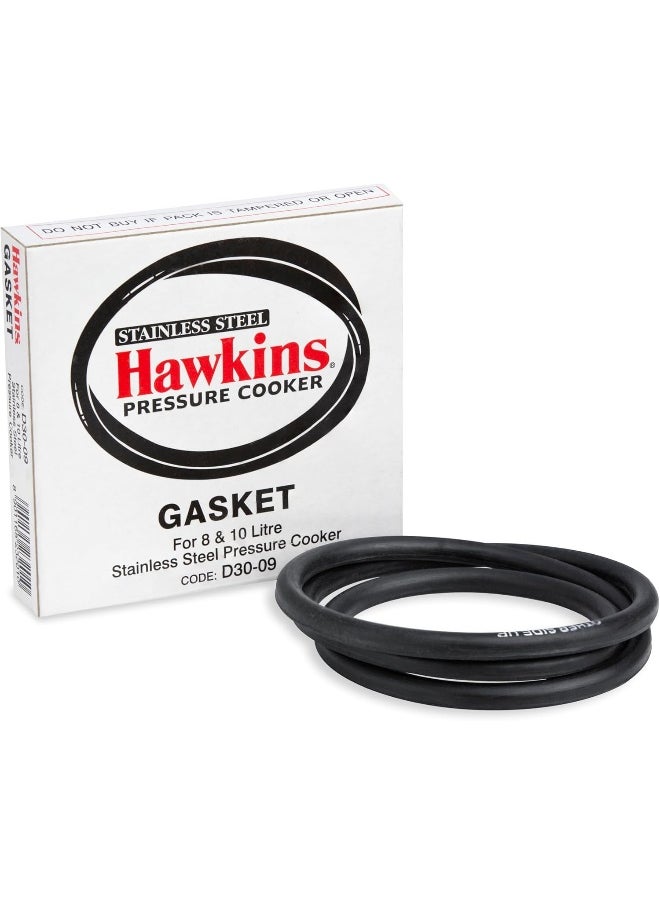 Hawkins Gasket For 8L & 10L Stainless Steel Pressure Cooker,Black  - Image 1