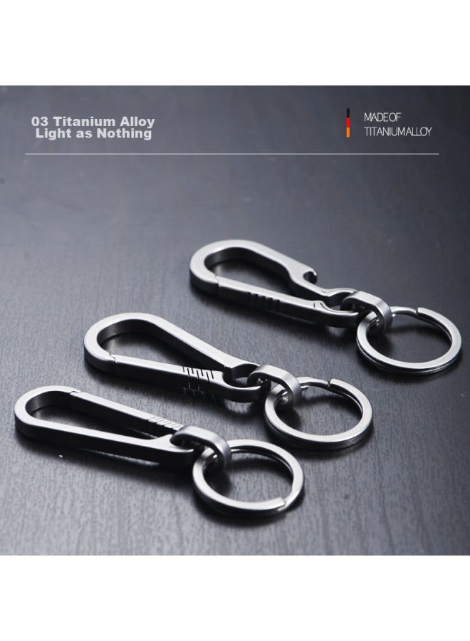 Laben Titanium Alloy Car Key Chain, Men's Key Ring Pendant, Creative Bottle Opener, Personalized Gift - Image 2