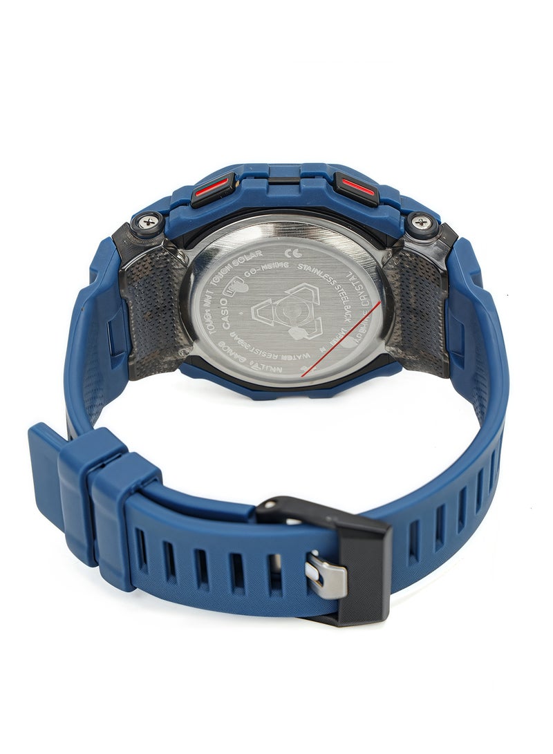 CASAON Casio G-shock Male Wristwatch - Quartz Sport Resin Band and case Blue Digital Black Dial - Image 3