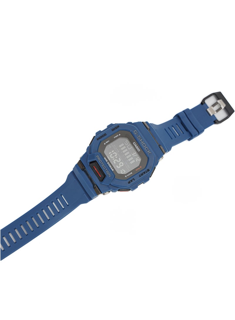 CASAON Casio G-shock Male Wristwatch - Quartz Sport Resin Band and case Blue Digital Black Dial - Image 4