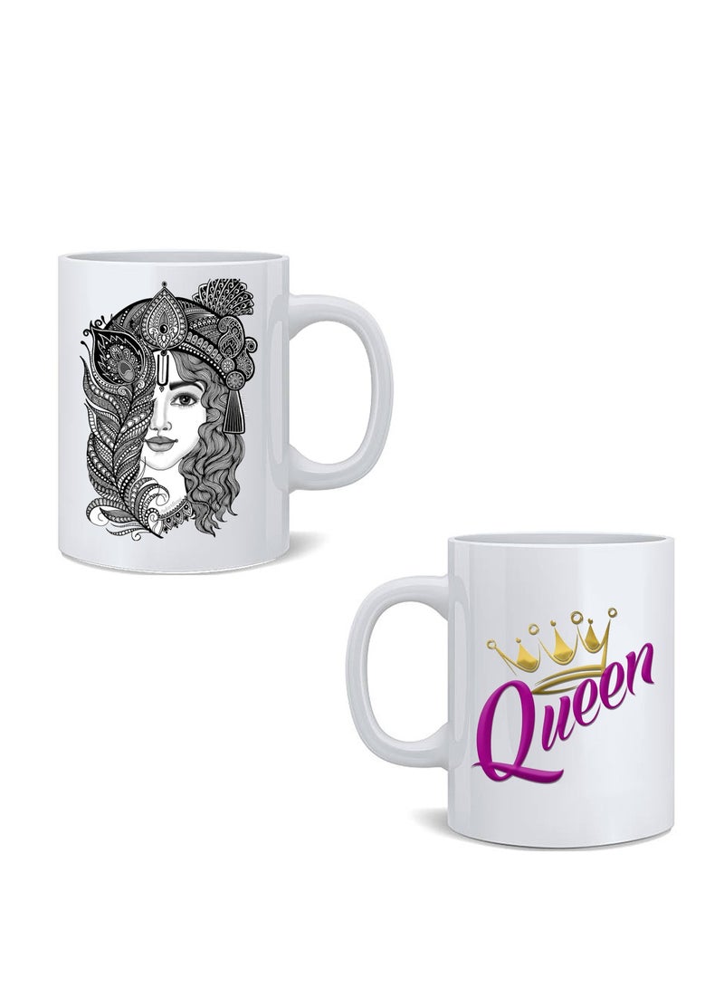 Service Zone Digital Art Personalized Printed Mug Queen - Image 1