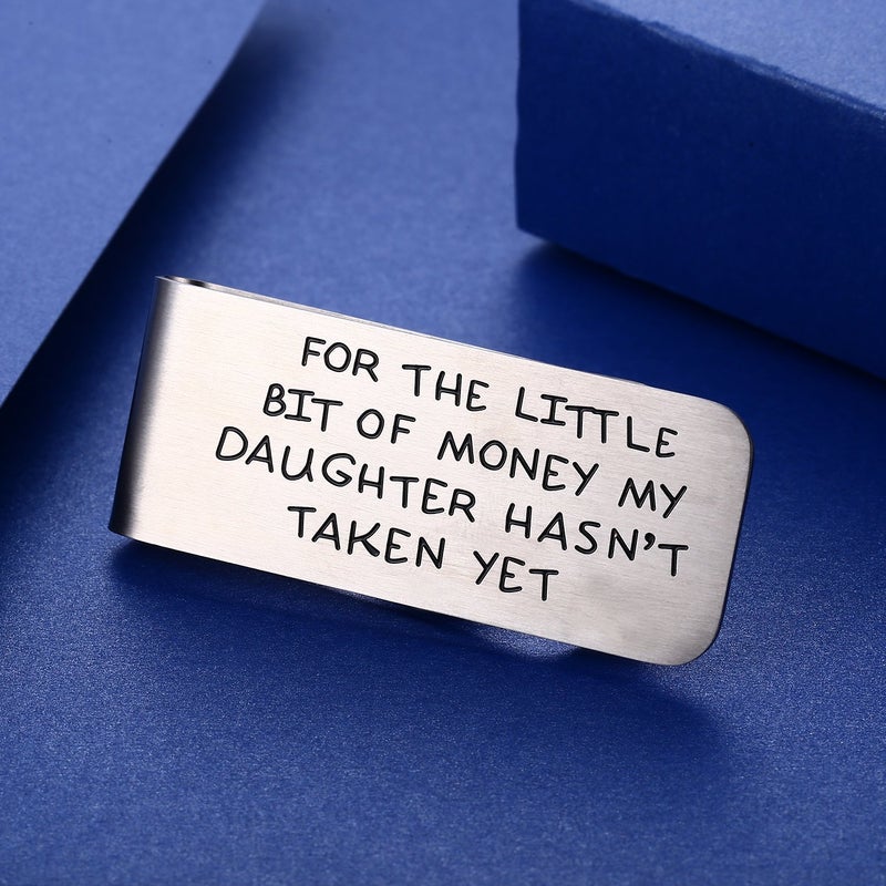 CJ&M Money Clip For Dad, for The Little Bit Of Money My Daughter Hasn't Taken Father Money Clip,Father of the Bride Gift,Father's Day Gift from Daughter - Image 2