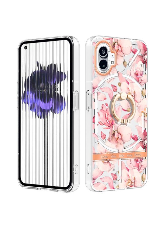 Case Cover For Nothing Phone 1 Flowers Series TPU Phone Case Pink Gardenia