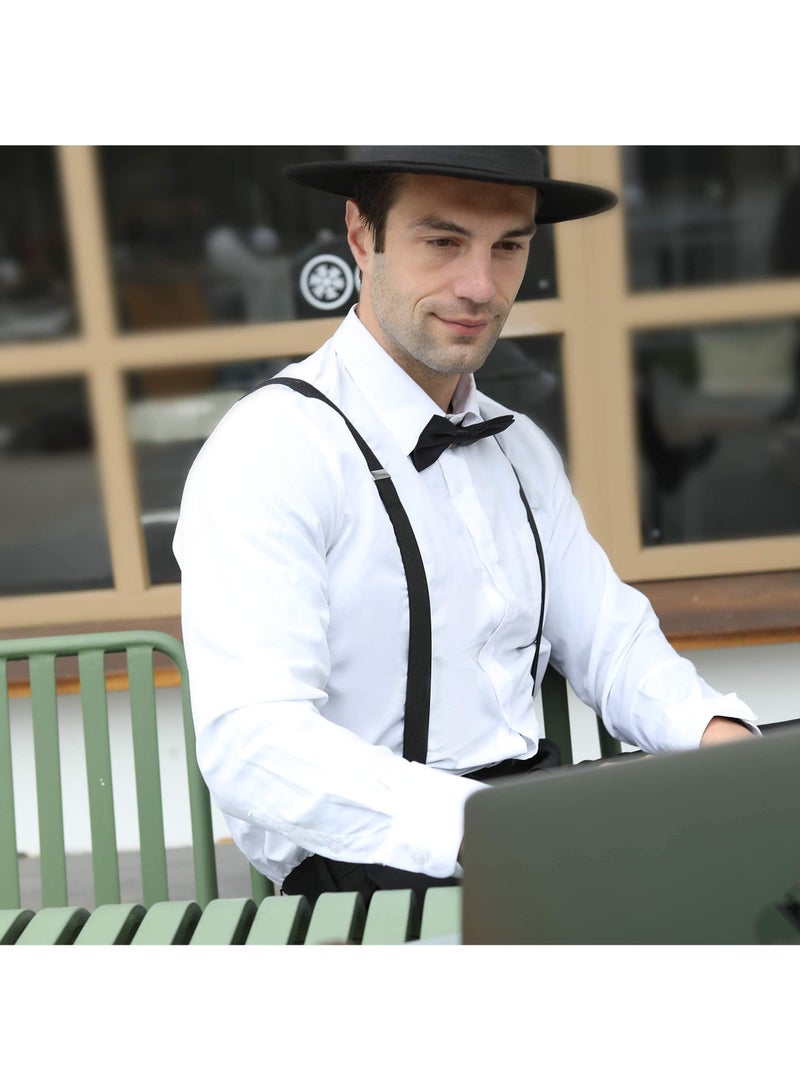 Sweet seven 2 Pcs Adjustable Trousers Strap Y Back Style Suspenders Black for Men and Women With Strong Metal Clips Adjustable - Image 5
