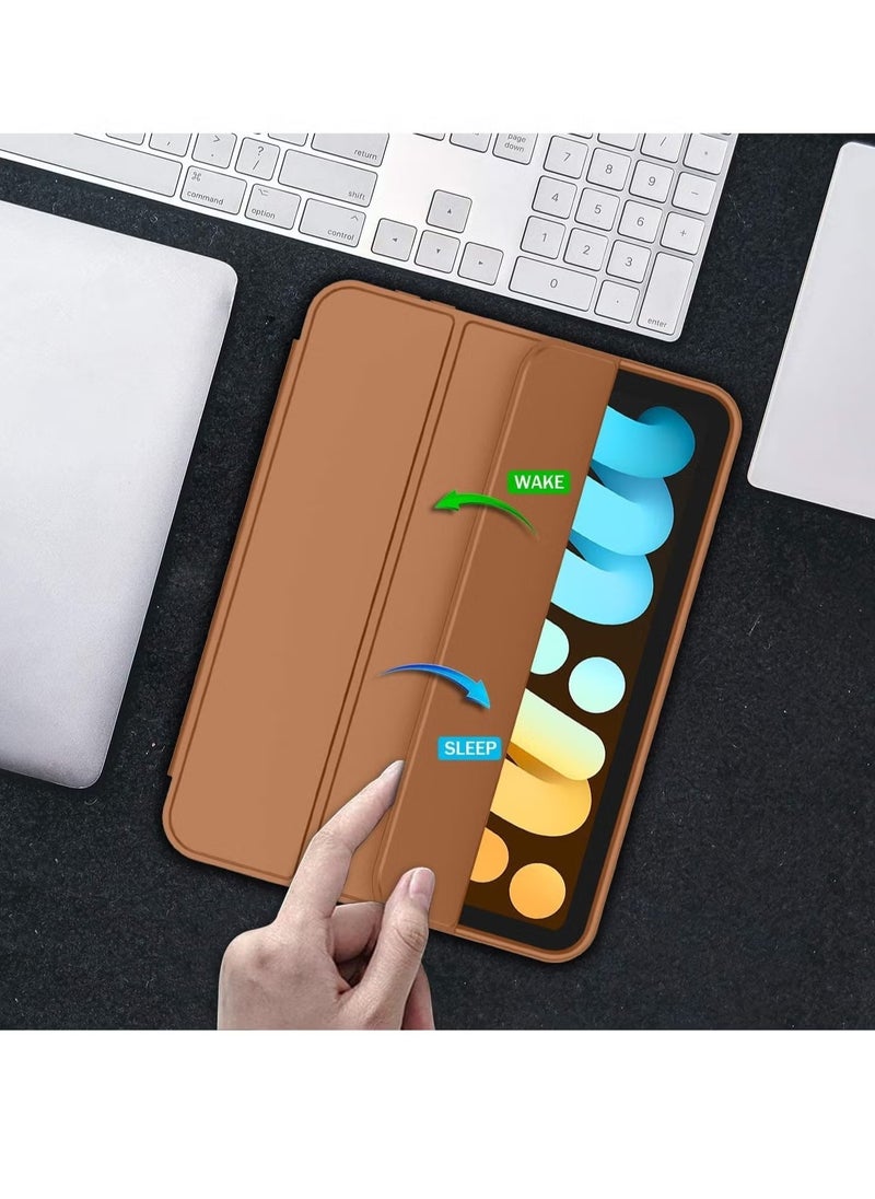 New Smart Case with Pencil Holder for iPad Mini 1/2/3/4/5 – Tri-Fold Smart Case with Soft TPU Back, Auto Wake/Sleep, Dustproof & Anti-Fingerprint, Dual Angle Viewing Stand