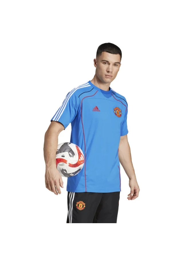 اديداس adidas MUFC UBP TEE Blue Football T-SHIRTS for Men - XS