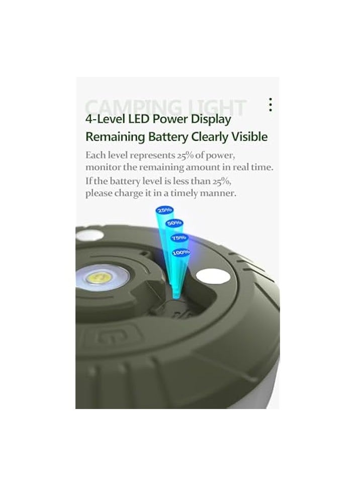 إيروريكس مصابيح تخييم متعددة الوظائف مع سلسلة ضوء (33 قدمًا)، مصباح تخييم مقاوم للماء IP44 - Image 5