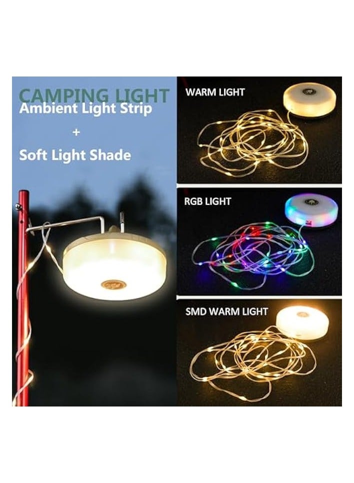 إيروريكس مصابيح تخييم متعددة الوظائف مع سلسلة ضوء (33 قدمًا)، مصباح تخييم مقاوم للماء IP44 - Image 2