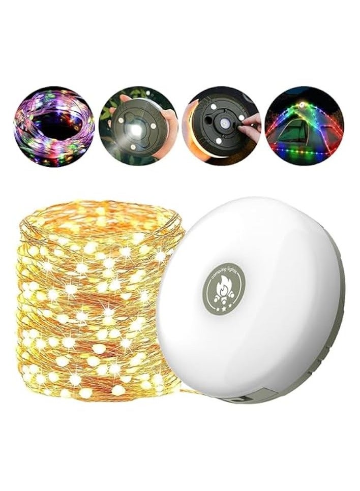 إيروريكس مصابيح تخييم متعددة الوظائف مع سلسلة ضوء (33 قدمًا)، مصباح تخييم مقاوم للماء IP44 - Image 1