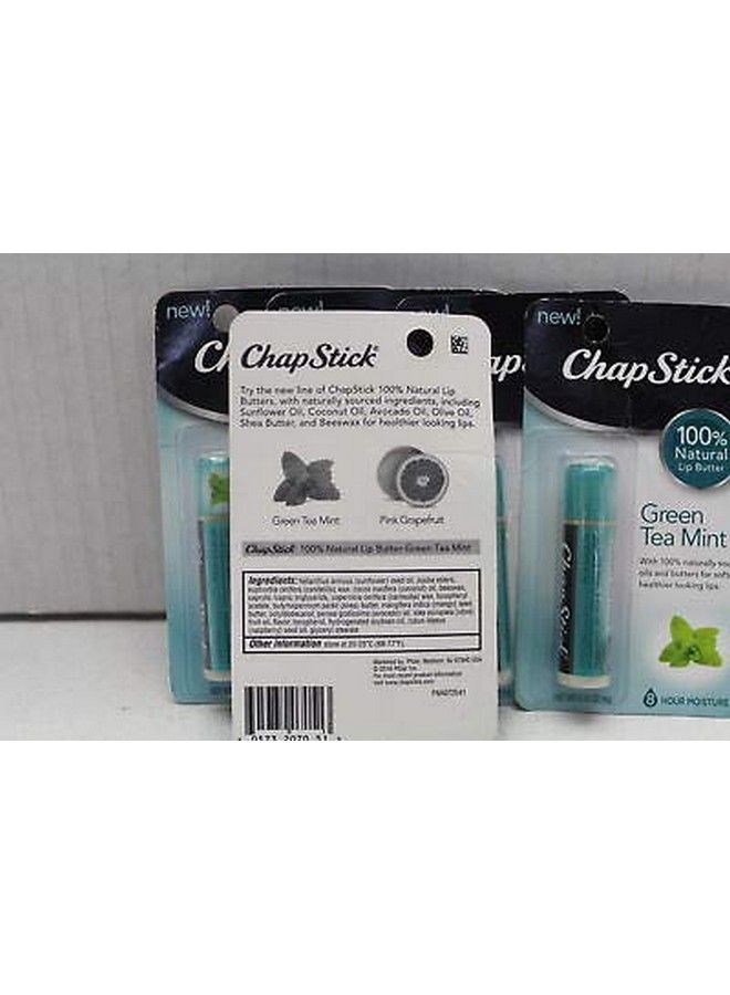 chapstick 100% Natural Lip Butter Green Tea Mint 0.15 Oz (Pack Of 3) - Image 3