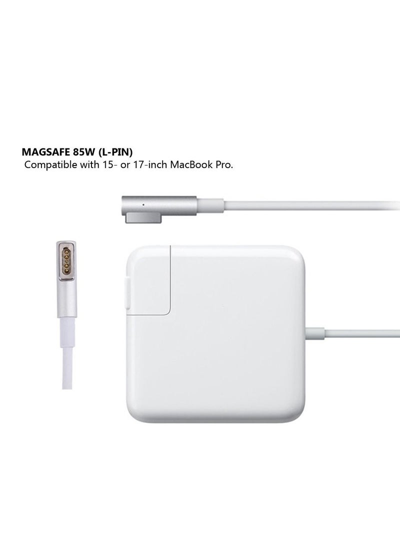 Generic - Replacement Power Adapter For MagSafe 85W L Type USB Compatible Charger for Macbook Pro A1286 A1297 A1229 A1260 PRO 13 Inch - Image 1