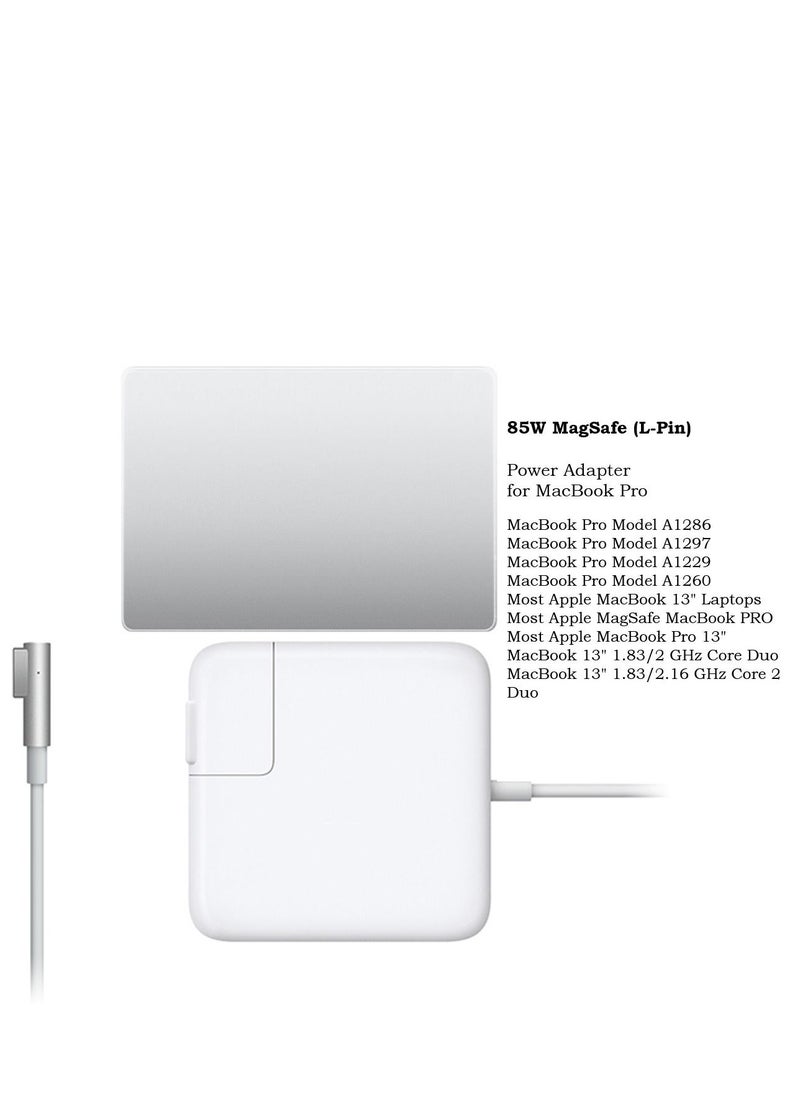 Generic - Replacement Power Adapter For MagSafe 85W L Type USB Compatible Charger for Macbook Pro A1286 A1297 A1229 A1260 PRO 13 Inch - Image 1