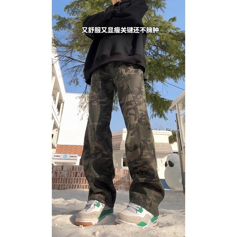 Unisex Classic Denim Jeans Loose Fit Daily Outdoor Wear - Image 3