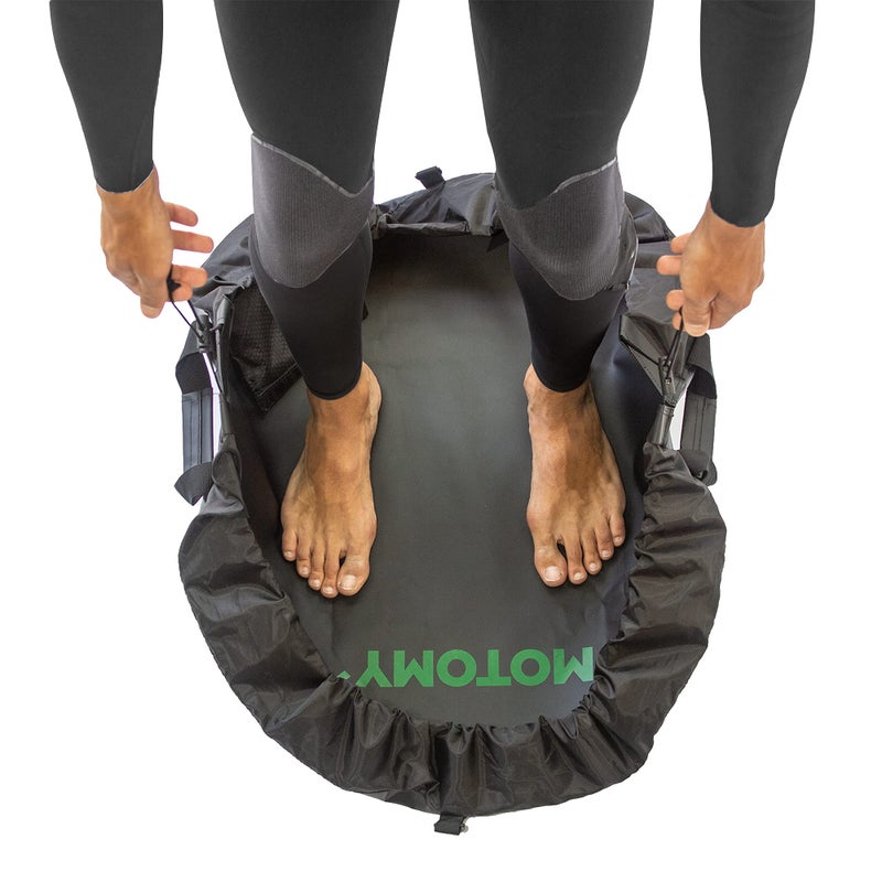 Motomy Wetsuit Changing Mat ‘IslandMat' Surf Mat & Wetsuit Bag CompactFolding 2 IN 1 Design - WATERPROOF 5000X TECHNOLOGY Prevents Water Leaking Inside Your Car & Keep You & Your Surfing Accessories Clean - Image 1