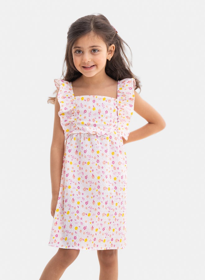 LOVELY LAND Girls Summer Dress with Floral Print 