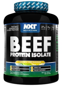 NXT Nutrition Beef Protein Isolate Zero Dairy Lemon & Lime Flavour 60 Servings 1800g 
