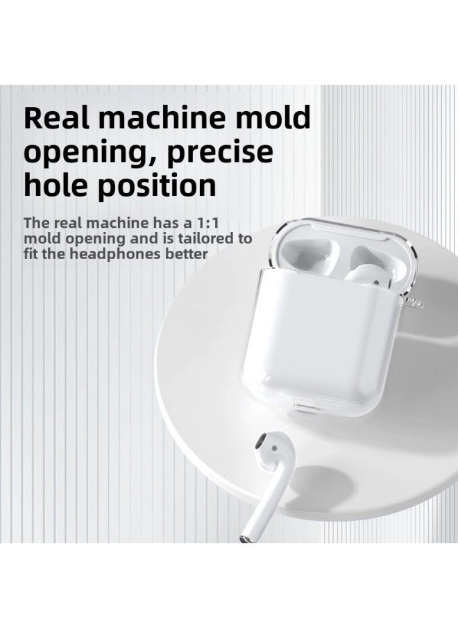 Generic - Tpu Transparent Earphone Set Material For Apple Bluetooth Headset Pro2 Generation Airpods Bluetooth Headset Protective Cover-Color:TPU Soft Shell (bare Shell)-Applicable Model:Airpods (pro2--with Ear Hooks) Fifth Generation - Image 1