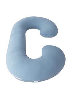 C Shape Cooling Pregnancy Pillow Cover Dark Grey With Detachable Side Support For Back Hips Legs Belly For Pregnant Women