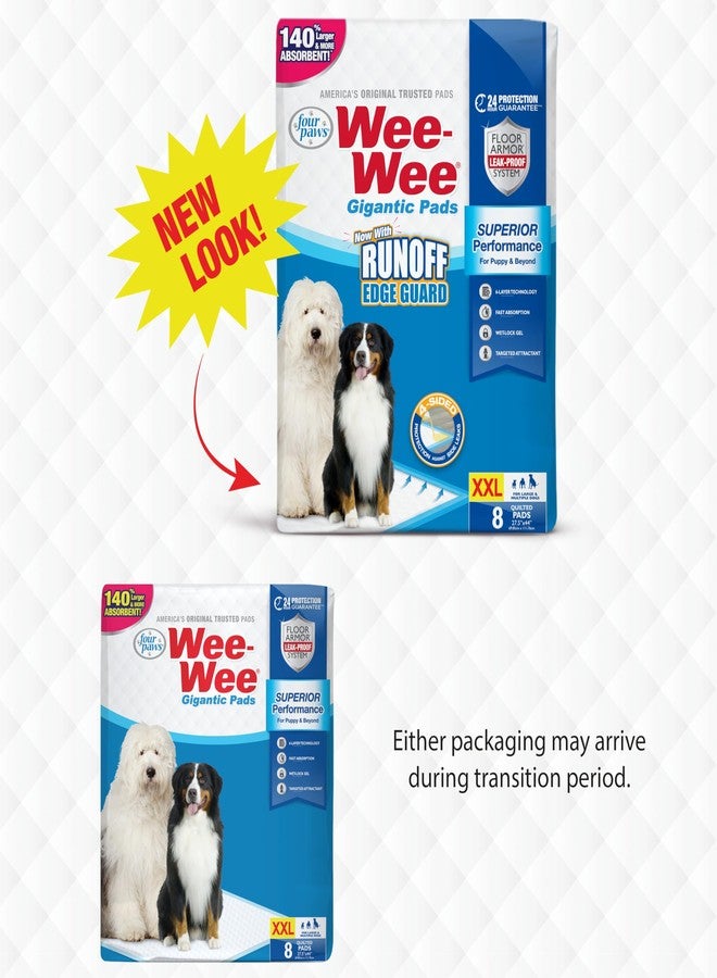 Four Paws Wee-Wee Superior Performance Pee Pads for Dogs with Runoff Barrier Edge Guard Protection, Puppy & Dog Potty Training Pads, Housebreaking Supplies, 27.5" x 44" (8 Count) - Image 2