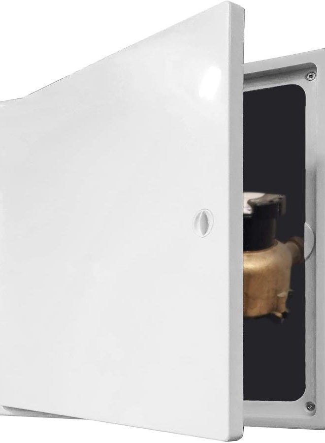 EASY-EXS Access Door Panel 12 x 12 Plastic. Max Service Opening 10x10 Drywall Wall Ceiling Panel. Electric and Plumbing Service Doors. Wall Ceiling Hole Cover Plate (Regular 12"x12") - Image 1