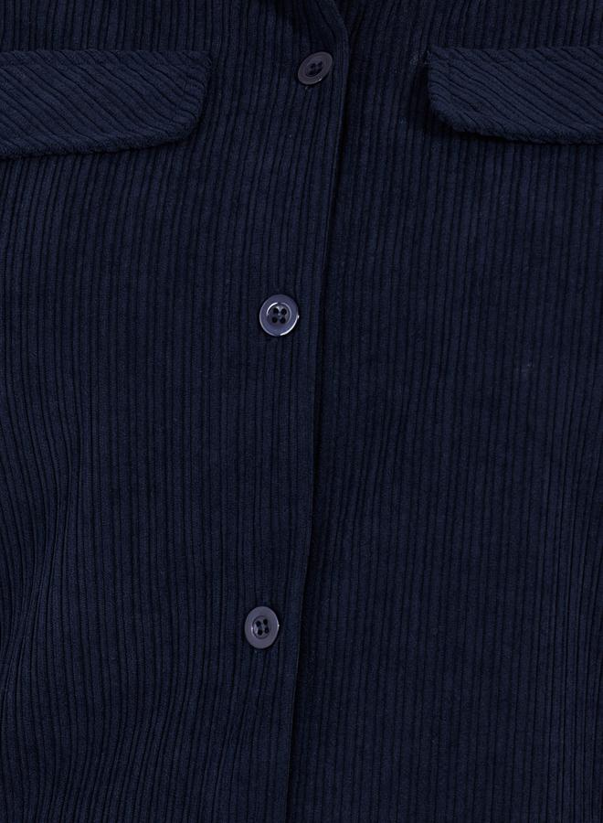 Styli Plus Size Textured Oversized Shirt with Flap Pockets - Image 3