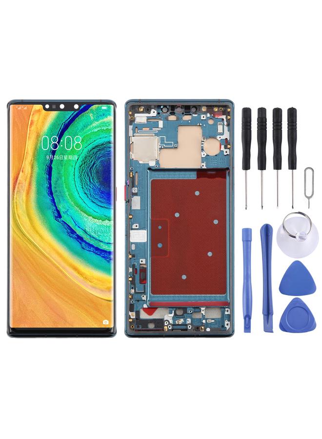 erorex Replacement For Huawei Mate 30 Pro TFT LCD Screen Digitizer Full Assembly with Frame, Not Supporting Fingerprint Identification Green - Image 1