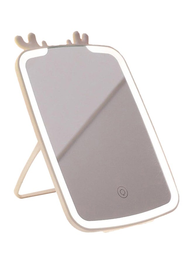 Lutors High Definition Rectangular Makeup Mirror with LED Light and Durable ABS Base  - Image 4