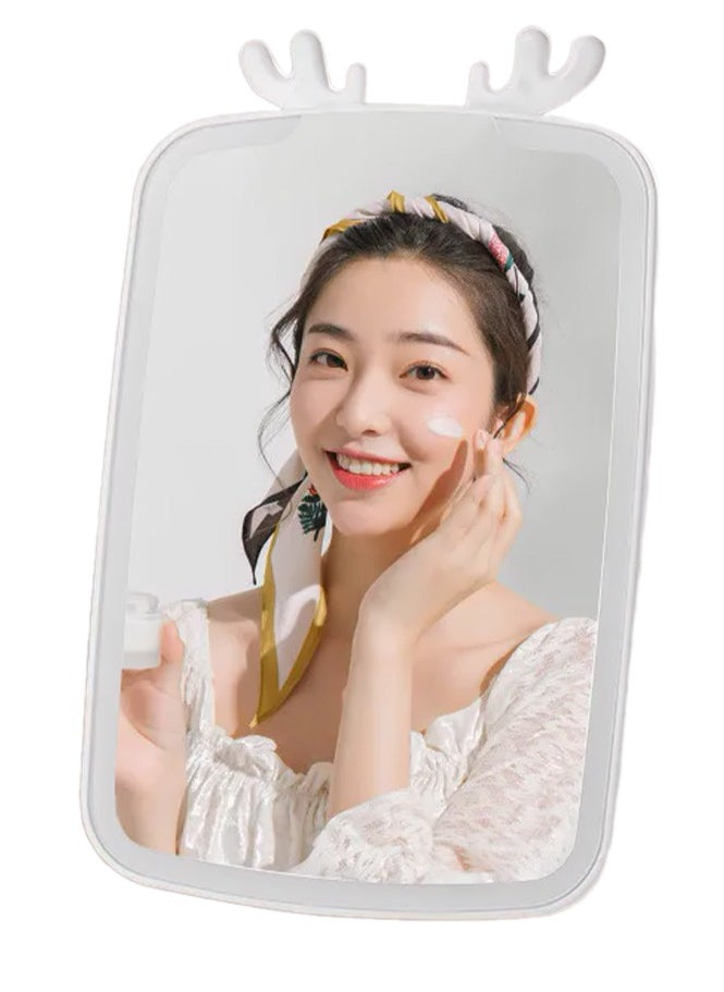 Lutors High Definition Rectangular Makeup Mirror with LED Light and Durable ABS Base  - Image 1