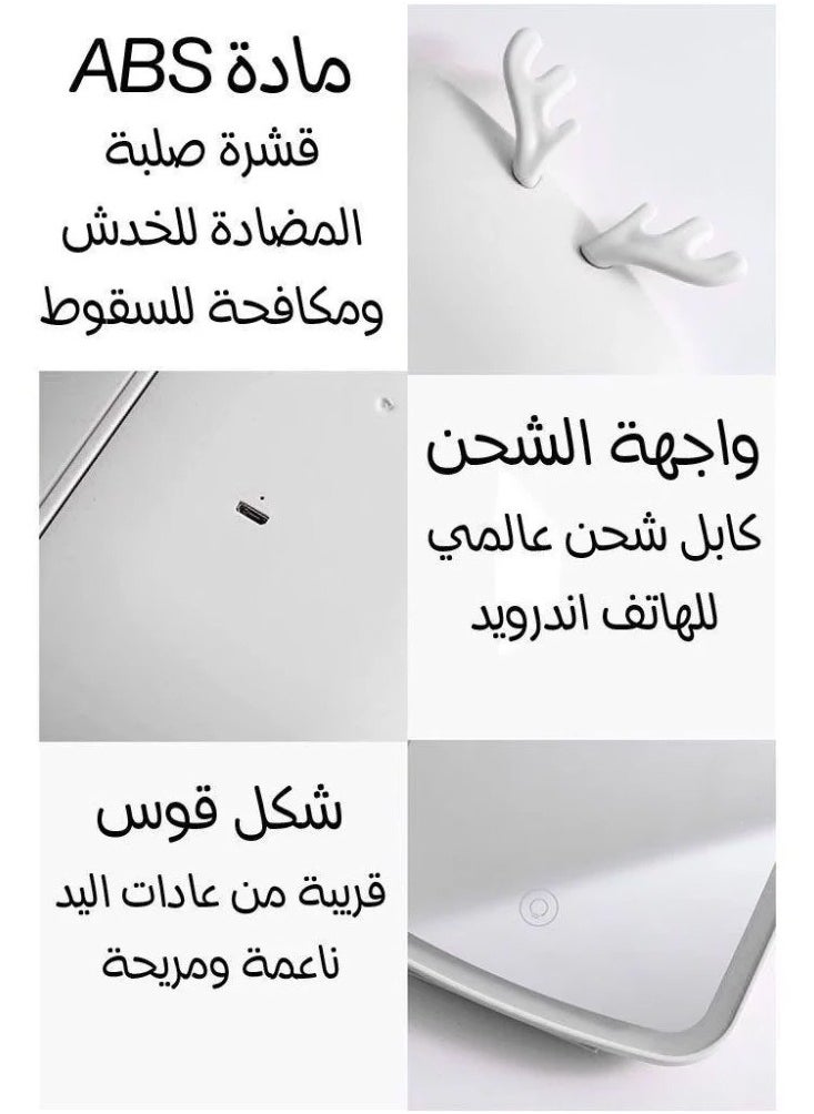 Lutors - High Definition Rectangular Makeup Mirror with LED Light and Durable ABS Base - Image 1