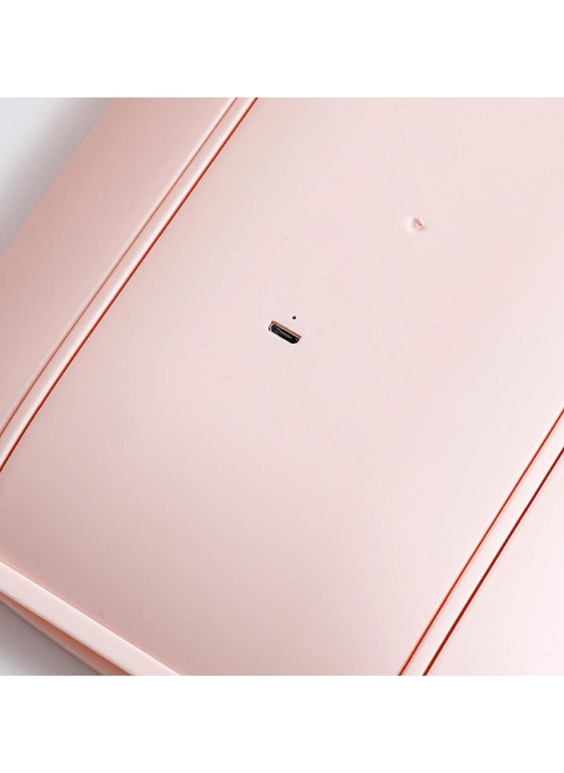 Lutors - High Definition Rectangular Makeup Mirror with LED Light and Durable ABS Base - Image 1