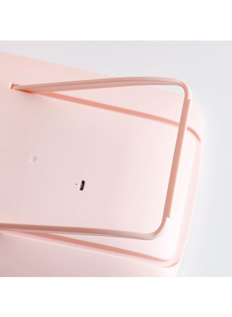 Lutors - High Definition Rectangular Makeup Mirror with LED Light and Durable ABS Base - Image 1