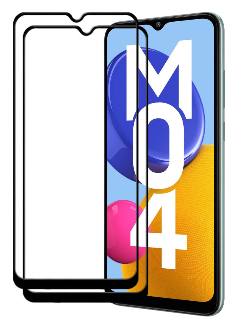 ACLIX 2 Pieces Antistatic ESD Dustproof Premium Quality High Definition Tempered Glass Screen Protector Designed For Samsung Galaxy M04 - Image 1