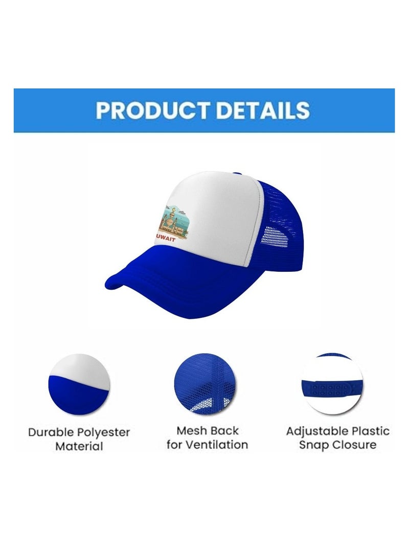 PRINTSHOP4ME Kuwait Mesh Cap With Plastic Closure For Men And Women–Perfect For National Day,Sports Activities And Casual Wear–Great Gift For Sports Fans And Events - Image 5