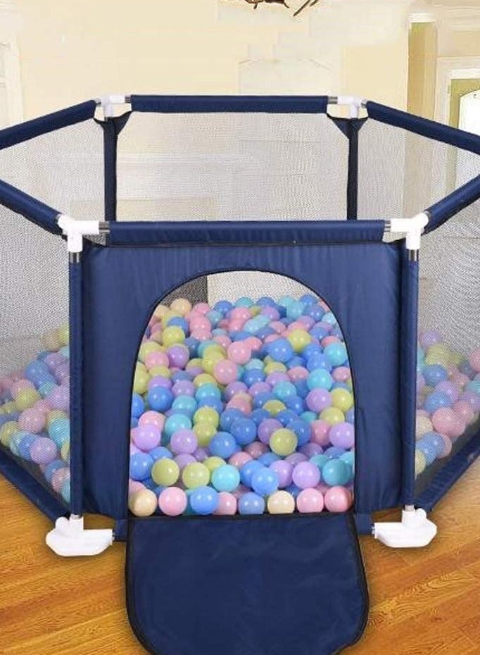 Baby Playpen, Portable Play Yard Fence for Babies and Toddlers, Sturdy Infant Activity Center with Anti-Slip Suckers and Super Soft Breathable Mesh, Baby Gate Playpen - Image 3