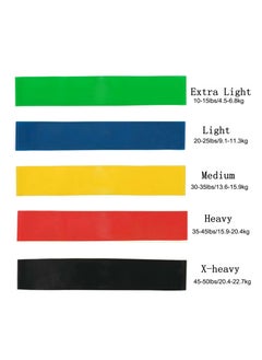 Generic 5 PCS Resistance Loop Bands Mini Band Exercise Crossfit Strength Fitness Toning Physio  - Image 2