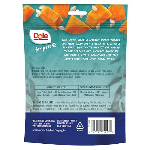 Dole for Pets Freshly Fetched Lasting Chew, Pumpkin Flavor Dog Treats, 8oz, 5ct | Flavored with Real Veggies, No Wheat, Corn, Soy, Artificial Flavors, Colors, Preservatives, or Animal Products - Image 5