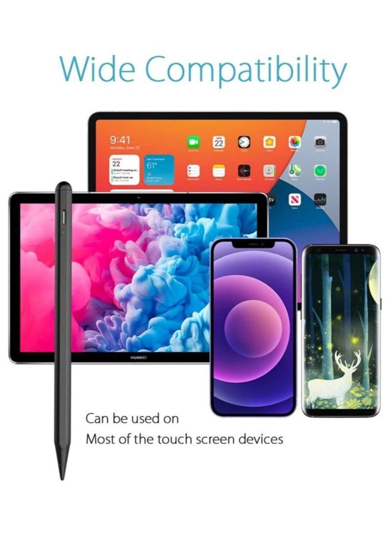 قلم ستايلس مطور 2021 لشاشات اللمس، قلم هاتف قابل لإعادة الشحن متوافق مع أندرويد و iOS مع آيفون/آيباد/برو/ميني/أجهزة لوحية أخرى وهواتف ذكية - Image 3