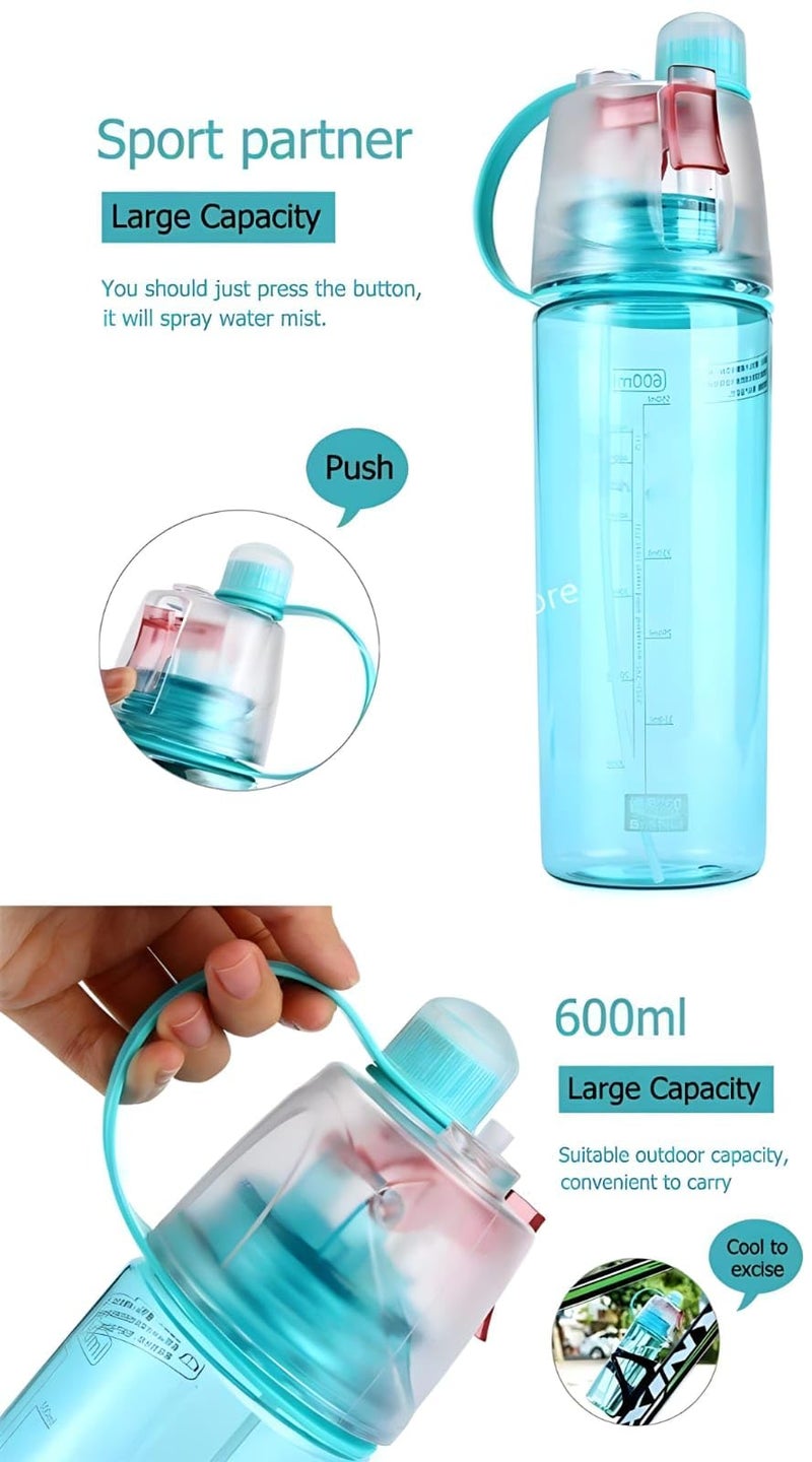 VMITRA Pack of 1 Spray Water Bottle for Sports Cycling Water Bottle for Running,Mountaineering,Hiking,and Gym,Spray Pipette Leak Proof Pad Handy Water Bottles for Boys,Kids,Girls (Multicolor),600 ml - Image 5