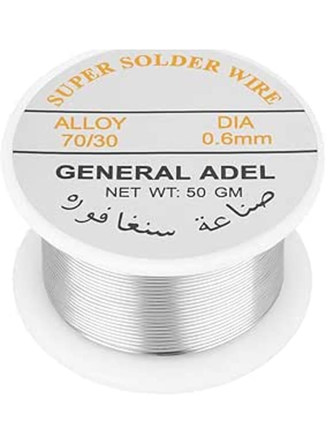 Soldering Wire GENERIC 0.6mm|50Gm (Alloy:70/30) Made in Singapore