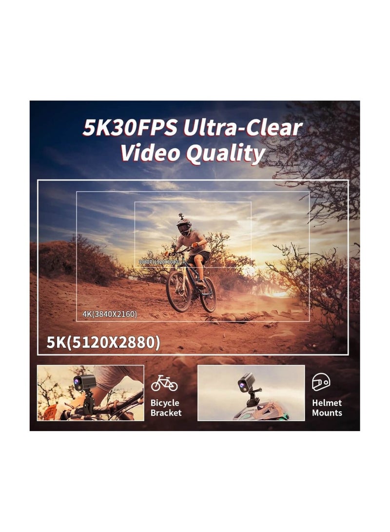 Generic 5K Anti Shake Action Camera for Bike & Helmet - Image 2