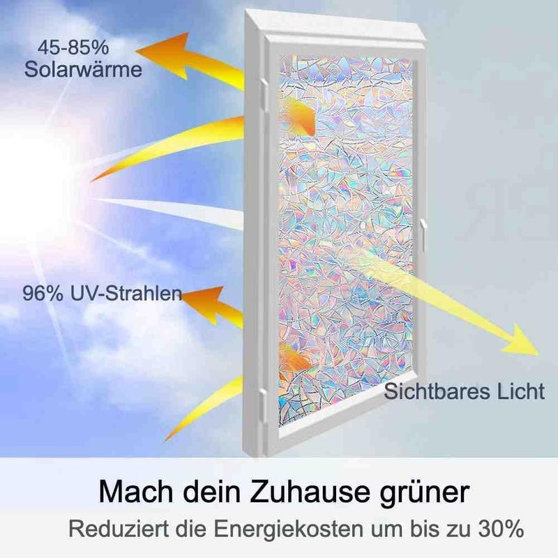 Volcanics Window Film Self-Adhesive Opaque Privacy Film Window 3D Window Film 44.5 x 200 cm Privacy Glass Film Static Adhesive UV Protection without Adhesive Decorative Film - Image 4