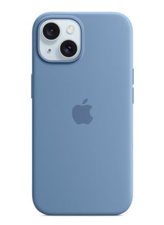 Silicone iPhone 15 Silicone Case with MagSafe - Winter Blue  - Image 1