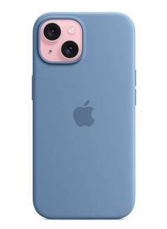 Silicone iPhone 15 Silicone Case with MagSafe - Winter Blue  - Image 2